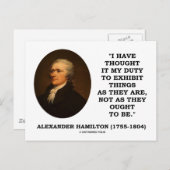 私は考え物事を引用文する義務がある ポストカード (正面/裏面)