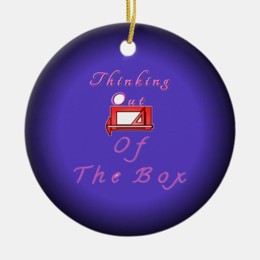 私は考え箱の外に出た。 セラミックオーナメント (正面)