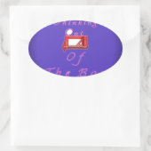 私は考え箱の外に出た。 楕円形シール (バッグ)