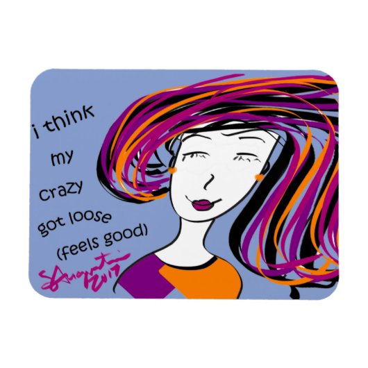 私は考え自由に熱狂するす得 マグネット (横)