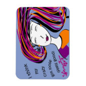 私は考え自由に熱狂するす得 マグネット (縦)