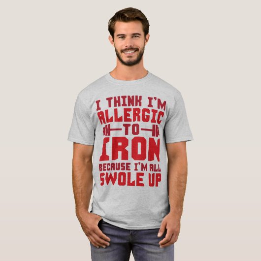 私は考え鉄アレルギーだ。私は全て元気だ。 Tシャツ (正面フル)