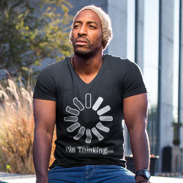 「私は考え」おもしろい諺メンズユーモアスタイル Tシャツ