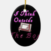 私は考えZAボックスの外に。 セラミックオーナメント (正面)