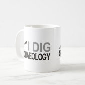 私は考古学を掘ります コーヒーマグカップ (正面左)