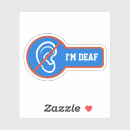 私は耳が聞こえない – 難聴ユニークデザイン シール