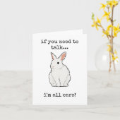 私は耳よ、話すもし必要がある、勇気付けられる カード (黄色い花)