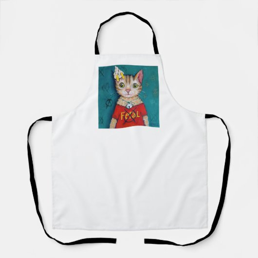 私は耳を持っている – 救助子猫クリップ耳 エプロン (正面)