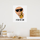 私は耳遊サックスおもしろいパンで ポスター (キッチン)