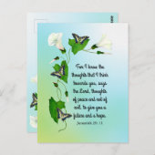 私は聖書の聖句の思考えいを知っている ポストカード (正面/裏面)