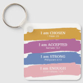 私は聖書の聖句カラフル キーホルダー (正面)