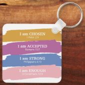 私は聖書の聖句カラフル キーホルダー (裏面)