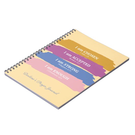 私は聖書の聖句パーソナライズされた ノートブック (左側)