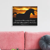 私は聖書の聖句マークに向かって押し進める キャンバスプリント (インサイチュ (リビング))