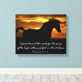 私は聖書の聖句マークに向かって押し進める キャンバスプリント (インサイチュ (ウッドフロア))