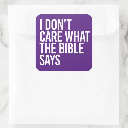 私は聖書気にの言う事を知らない スクエアシール (バッグ)