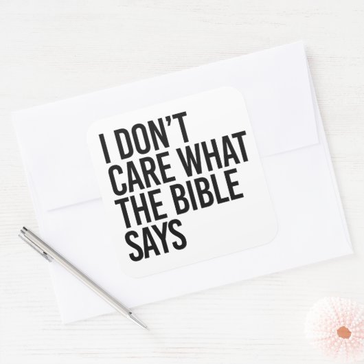 私は聖書気にの言う事を知らない スクエアシール (封筒)