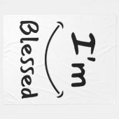 私は聖書賛美のスマイル フリースブランケット (正面(横))