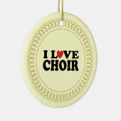 私は聖歌隊の音楽的な歌うオーナメントのギフトを愛します セラミックオーナメント (右)