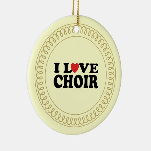 私は聖歌隊の音楽的な歌うオーナメントのギフトを愛します セラミックオーナメント (右)