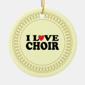私は聖歌隊の音楽的な歌うオーナメントのギフトを愛します セラミックオーナメント (正面)