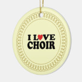 私は聖歌隊の音楽的な歌うオーナメントのギフトを愛します セラミックオーナメント (左)