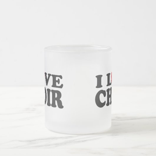 私は聖歌隊を愛します フロストグラスマグカップ (中央)
