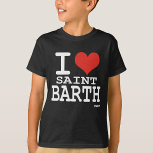 私は聖者Barth - St Barthelemyを愛します Tシャツ