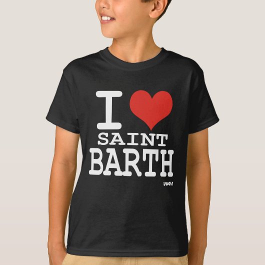 私は聖者Barth - St Barthelemyを愛します Tシャツ (正面)