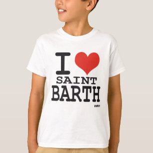 私は聖者Barth - St Barthelemyを愛します Tシャツ
