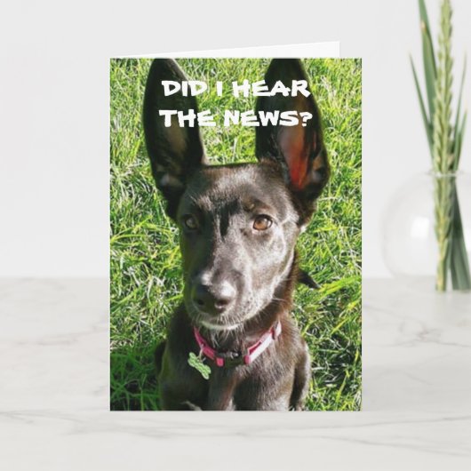 私は聞いた"聞いた"あなたは"21"誕生日カード カード (正面)