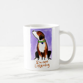 私は聞いていません(小犬) コーヒーマグカップ