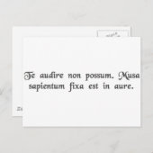 私は聞くことができません。 私の耳にバナナがあります ポストカード (正面/裏面)