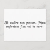 私は聞くことができません。 私の耳にバナナがあります ポストカード (正面)