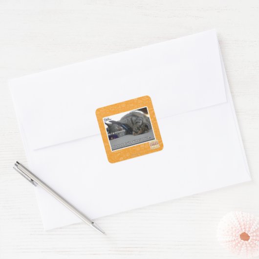 私は聞だ スクエアシール (封筒)