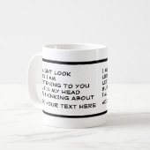 私は聞気が考えない コーヒーマグカップ (正面左)