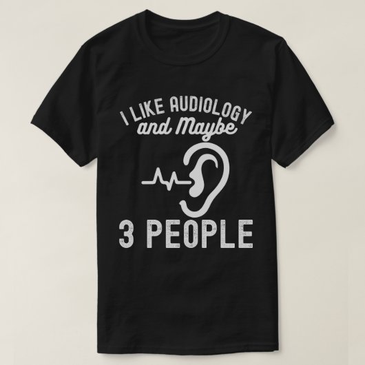 私は聴覚が好きで、3人くらいかな Tシャツ (デザイン正面)