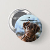 私は聴覚バッジの懸命です 缶バッジ (正面&裏面)