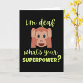 私は聴覚障害者です。あなたのスーパーパワーは何ですか カード (黄色い花)