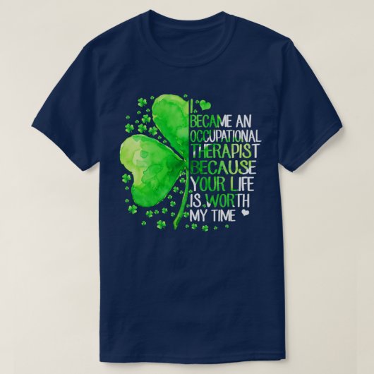 私は職業セラピストになった Tシャツ (デザイン正面)