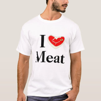 私は肉によって破壊されるTシャツを愛します Tシャツ