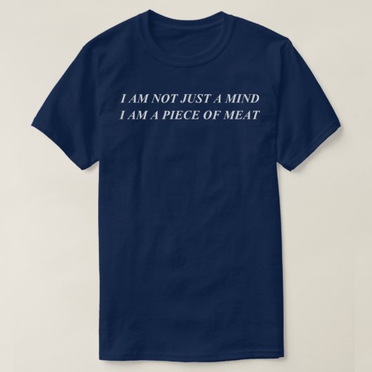 私は肉のアパレルを身に着けていても構わない Tシャツ (デザイン正面)