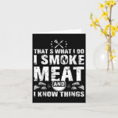 私は肉を吸い、私はバーベキューグリルおもしろいを知っている カード (黄色い花)