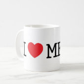 私は肉を愛します コーヒーマグカップ (正面左)