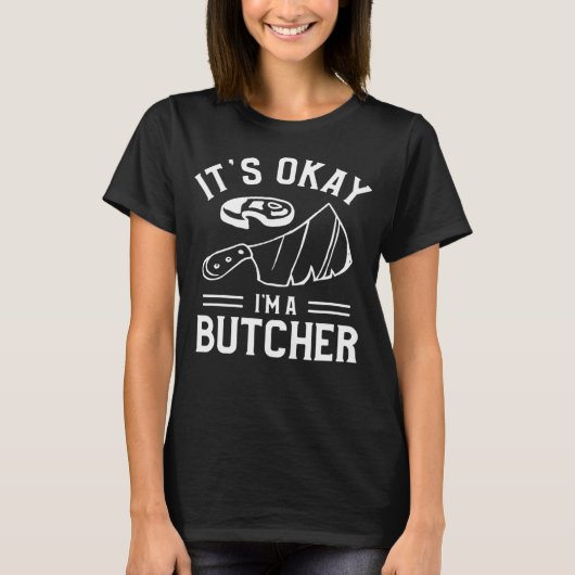 私は肉屋の肉屋の肉屋のミートマンである Tシャツ (正面)