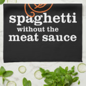 私は肉汁食べを抜いてスパゲッティを食べない キッチンタオル (折り畳み)