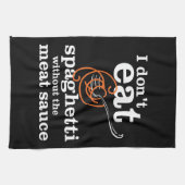 私は肉汁食べを抜いてスパゲッティを食べない キッチンタオル (横)