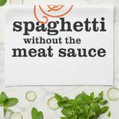 私は肉汁食べを抜いてスパゲッティを食べない キッチンタオル (折り畳み)