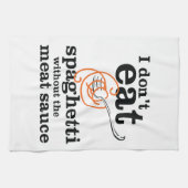 私は肉汁食べを抜いてスパゲッティを食べない キッチンタオル (横)