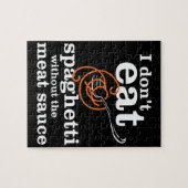 私は肉汁食べを抜いてスパゲッティを食べない ジグソーパズル (横)